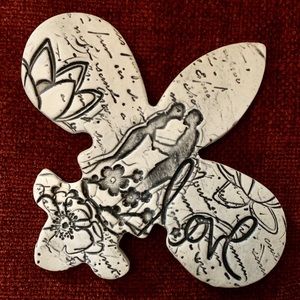 Ceramic Fleur De Lis Wall Art Wedding Anniversary